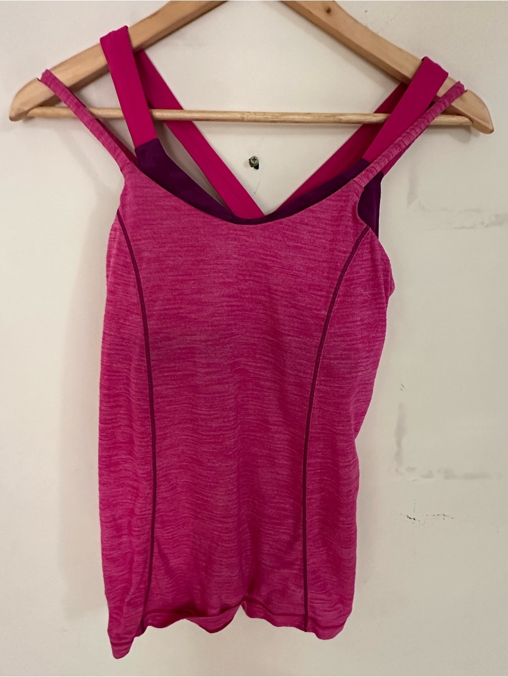 lululemon athletica Hot Pink Cross-Back Tank